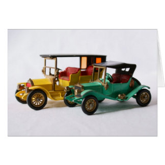 Tarjeta de coches de la caja de cerillas