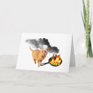 Tarjeta de cocinero del gato