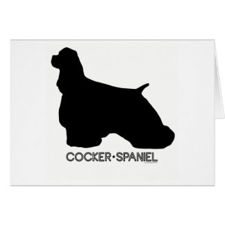 Tarjeta de cocker spaniel