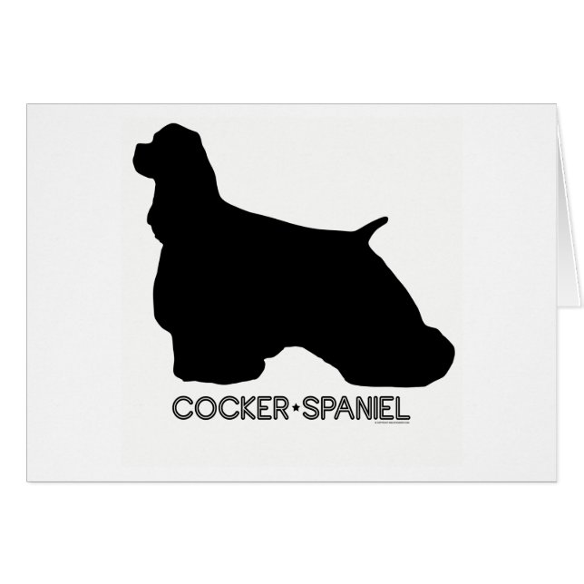 Tarjeta de cocker spaniel (Anverso (Horizontal))
