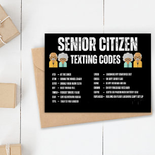 Tarjeta de código de mensajería para mayores