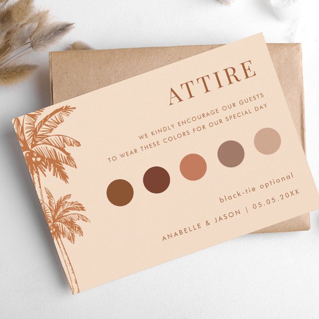Tarjeta de código de vestimenta de Boda de árbol d (Subido por el creador)