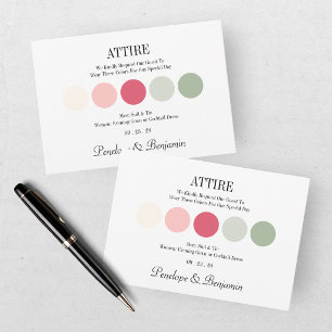 Tarjeta de Código de Vestimenta de Boda Moderna