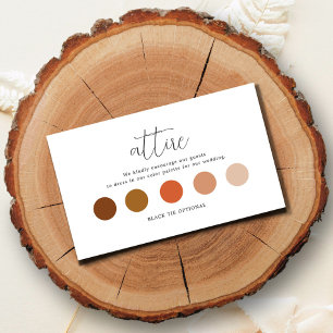 Tarjeta de código de vestimenta elegante para ropa