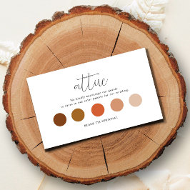 Tarjeta de código de vestimenta elegante para ropa