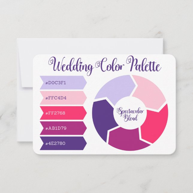 Tarjeta de código hexadecimal color rosa y morado  (Anverso)