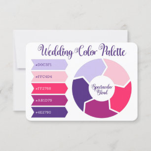 Tarjeta de código hexadecimal de paleta de colores