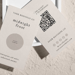 Tarjeta de código QR Beige de Scent Sample Fragran