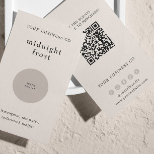 Tarjeta de código QR Beige de Scent Sample Fragran