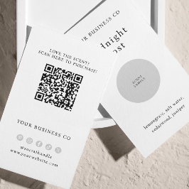 Tarjeta de código QR blanco para comprobación de f