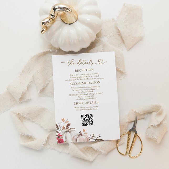 Tarjeta de código QR con detalles de la boda de ot (Subido por el creador)