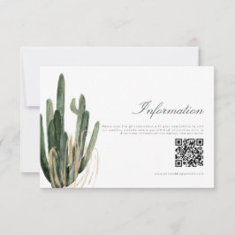 Tarjeta de código QR con información moderna del B