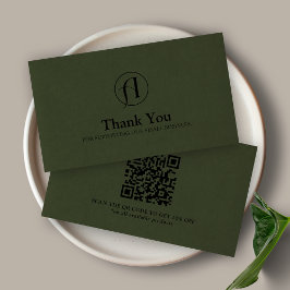 Tarjeta de código QR de agradecimiento por descuen