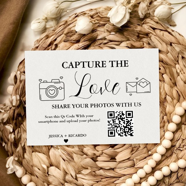 Tarjeta de código QR de boda Capture the Love, tar (Subido por el creador)