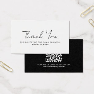 Tarjeta de código QR de descuento