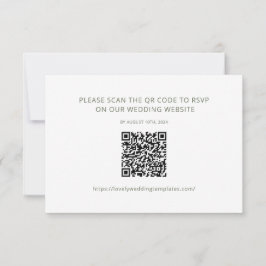 Tarjeta de código QR de la boda verde de sabios mi