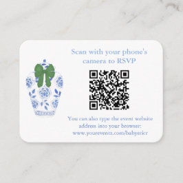 Tarjeta de código QR de registro de Holidays Blue 