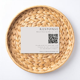 Tarjeta de código QR de RSVP de elegancia moderna 