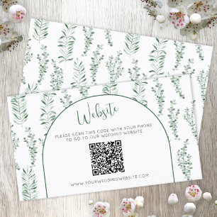 Tarjeta de código QR del sitio web del Boda de ene