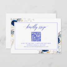 Tarjeta de código QR del sitio web del Boda Real A