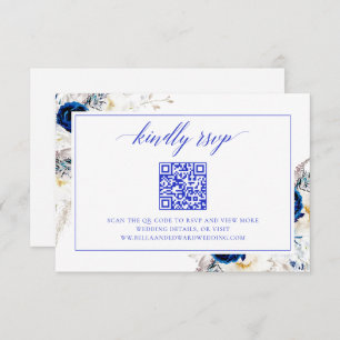 Tarjeta de código QR del sitio web del Boda Real A