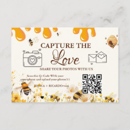 Tarjeta de código QR para boda Capture the Love, t