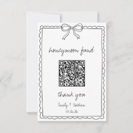 Tarjeta de código QR para el Boda de luna de miel