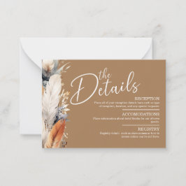 Tarjeta de código QR para el gabinete Boho moderno