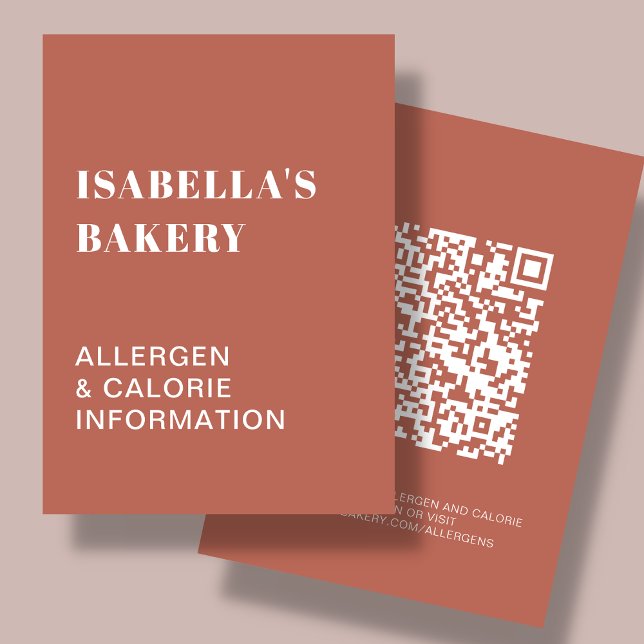 Tarjeta de código QR para información sobre alergí (Subido por el creador)