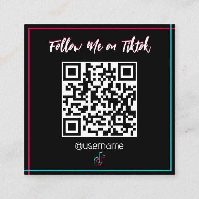 Tarjeta de código QR para redes sociales personale (Reverso)