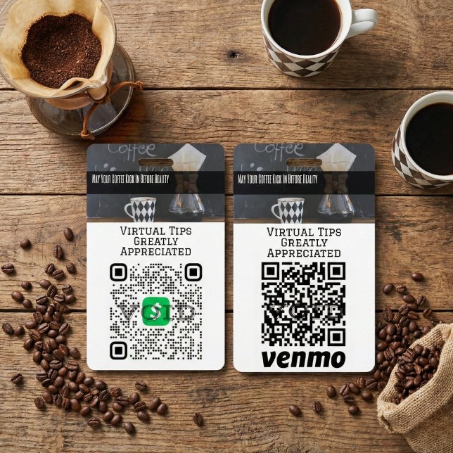 Tarjeta de código QR sin caché virtual (Never Miss A Tip)