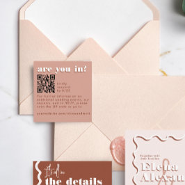 Tarjeta de código retro retro-pálido de terracota