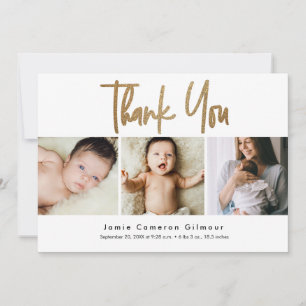 Tarjeta de Colaje de Fotos de Bebé Recién Nacido c