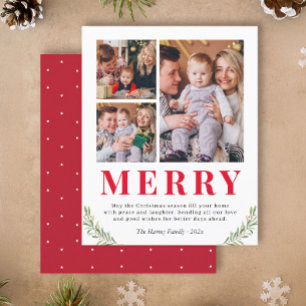 Tarjeta de Colaje de Fotos de Feliz Navidad 3