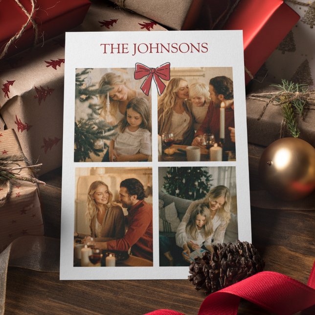 Tarjeta de Colaje de Fotos de Navidad Personalizad (Subido por el creador)