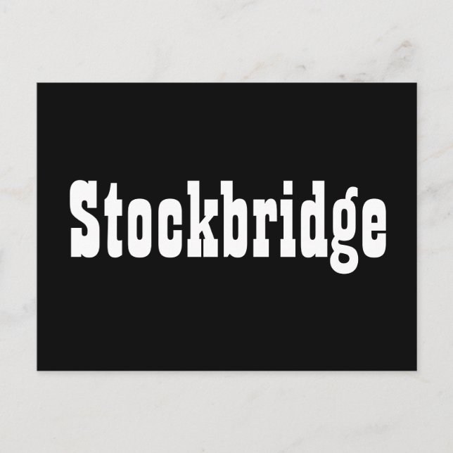Tarjeta de colección de autógrafos de Stockbridge (Anverso)