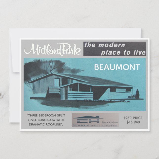 Tarjeta de colección de modelos Midland Park House (Anverso)