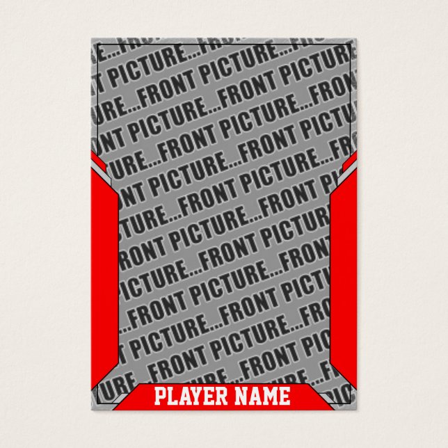Tarjeta de Colección Deportiva Roja Personalizada (Frente)