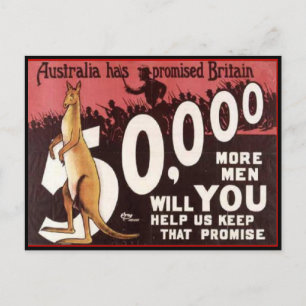 Tarjeta de coleccionistas WW1 1914 AUSTRALIA PROPA