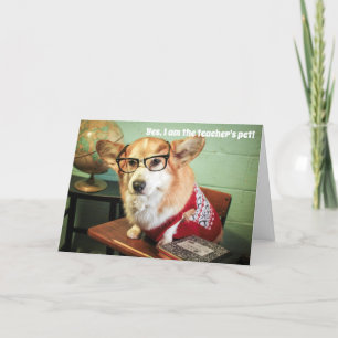 Tarjeta de colegio/profesor de Corgi