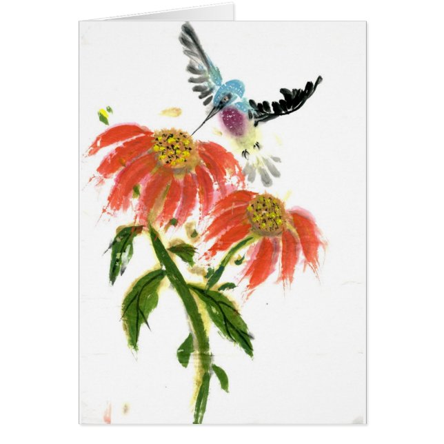 Tarjeta de colibrí (Frente)