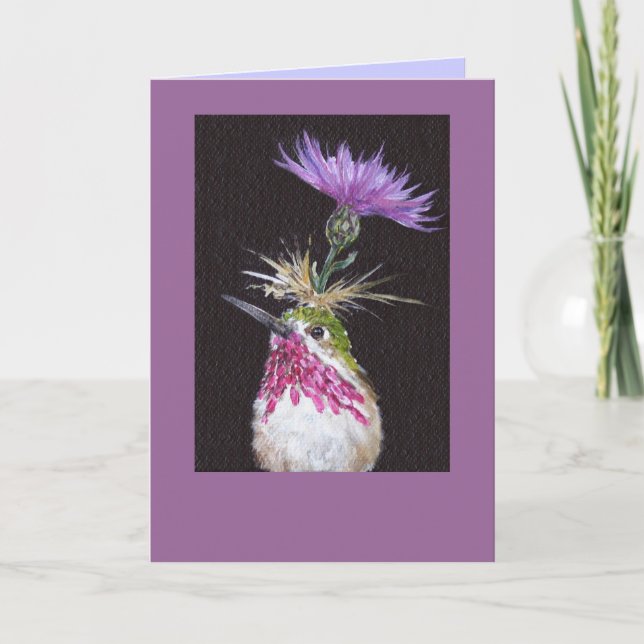 tarjeta de colibrí (Anverso)