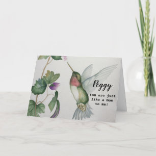 Tarjeta de colibrí del Día de la Madre 'Just Like 