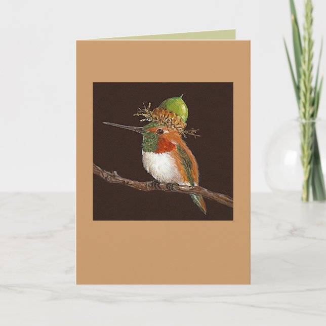 tarjeta de colibrí, (Rufous) (Anverso)