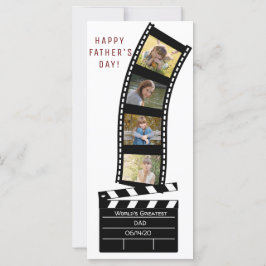 Tarjeta de collage de cuatro fotos de película par