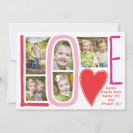 Tarjeta de Collage de fotos de amor el día de San 