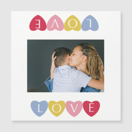 Tarjeta de collage de fotos de amor personalizada