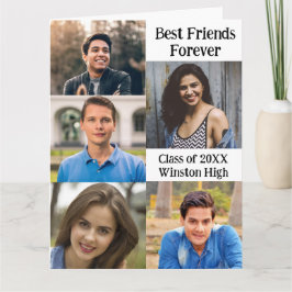 Tarjeta de Collage de fotos de los mejores amigos 