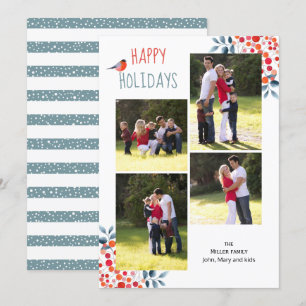 Tarjeta de collage de fotos de Navidades de Felice