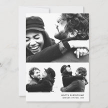 Tarjeta de Collage de fotos de vacaciones simple y